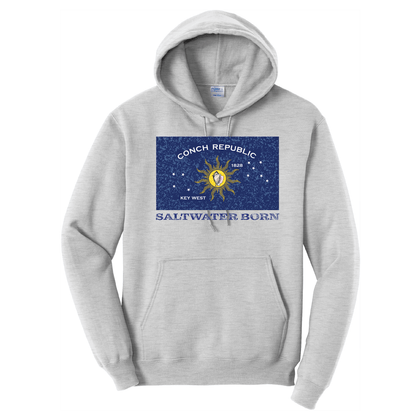 Saltwater Born Conch Republic Cotton Hoodie - Angler's Pro Tackle & Outdoors