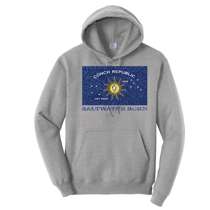 Saltwater Born Conch Republic Cotton Hoodie - Angler's Pro Tackle & Outdoors