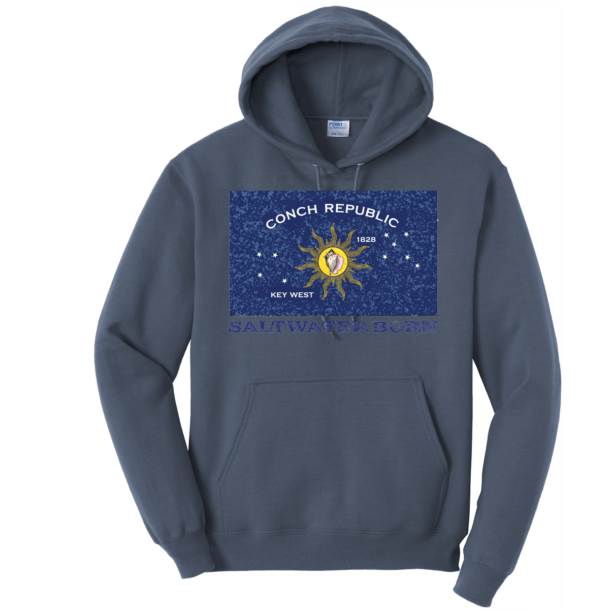 Saltwater Born Conch Republic Cotton Hoodie - Angler's Pro Tackle & Outdoors