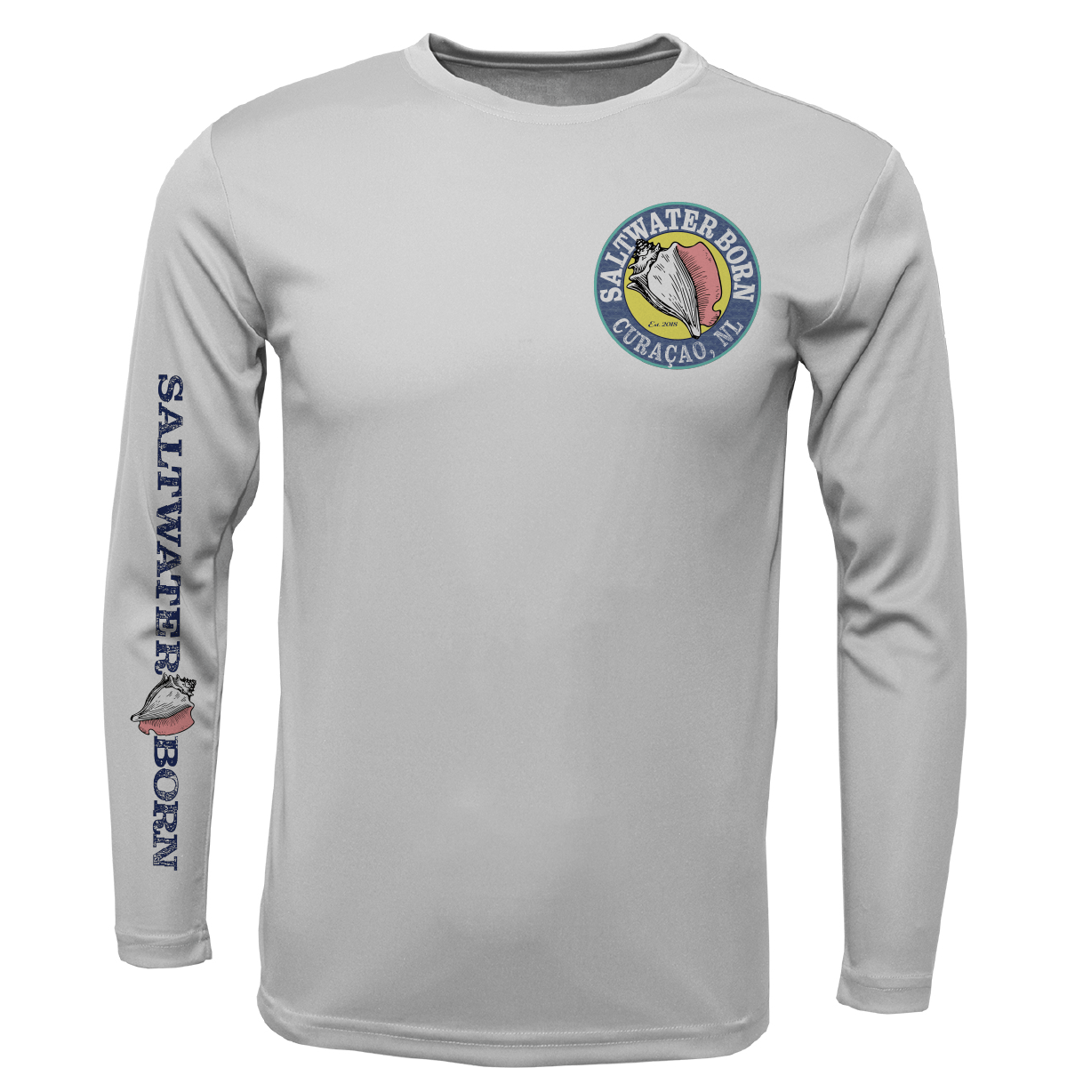 Saltwater Born Curaçao, Netherlands Kraken Long Sleeve UPF 50+ Dry - Fit Shirt - Angler's Pro Tackle & Outdoors