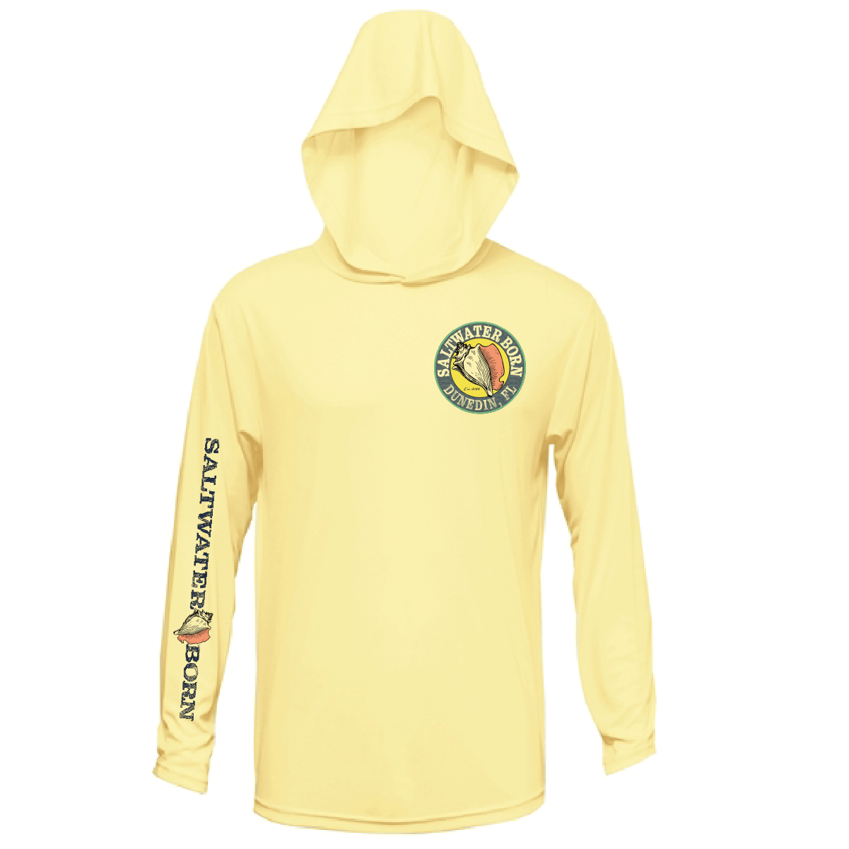 Saltwater Born Dunedin, FL Action Tarpon Long Sleeve UPF 50+ Dry - Fit Hoodie - Angler's Pro Tackle & Outdoors