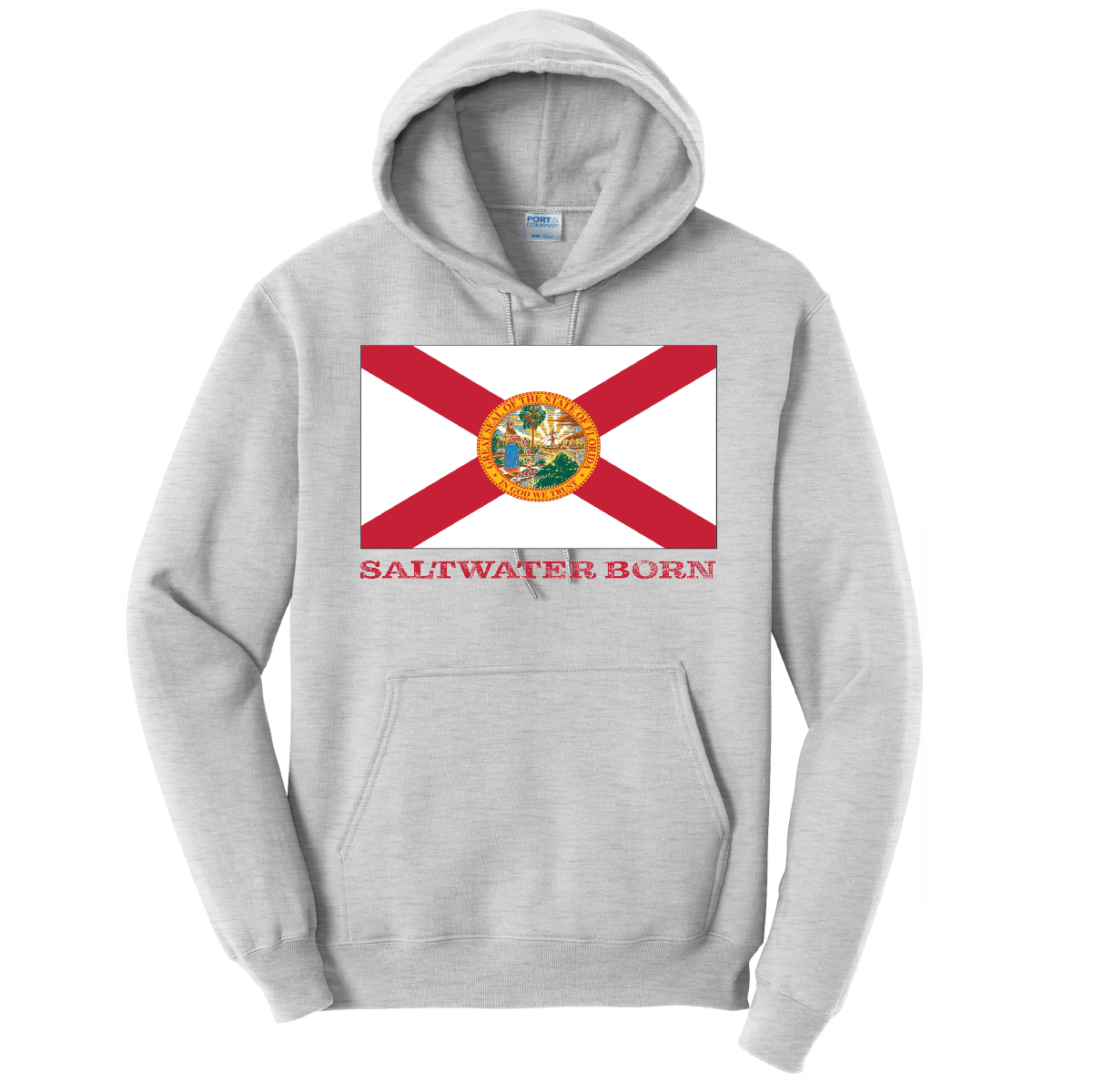 Saltwater Born Florida Flag Cotton Hoodie - Angler's Pro Tackle & Outdoors