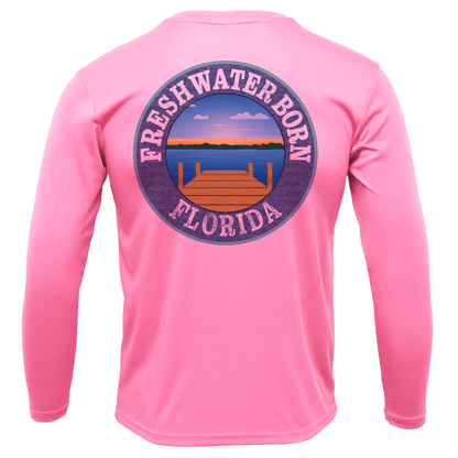 Saltwater Born Florida Flag Freshwater Born Girl's Long Sleeve UPF 50+ Dry - Fit Shirt - Angler's Pro Tackle & Outdoors