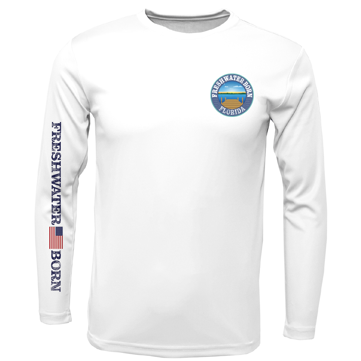 Saltwater Born Florida Freshwater Born "All For Rum and Rum For All" Men's Long Sleeve UPF 50+ Dry - Fit Shirt - Angler's Pro Tackle & Outdoors