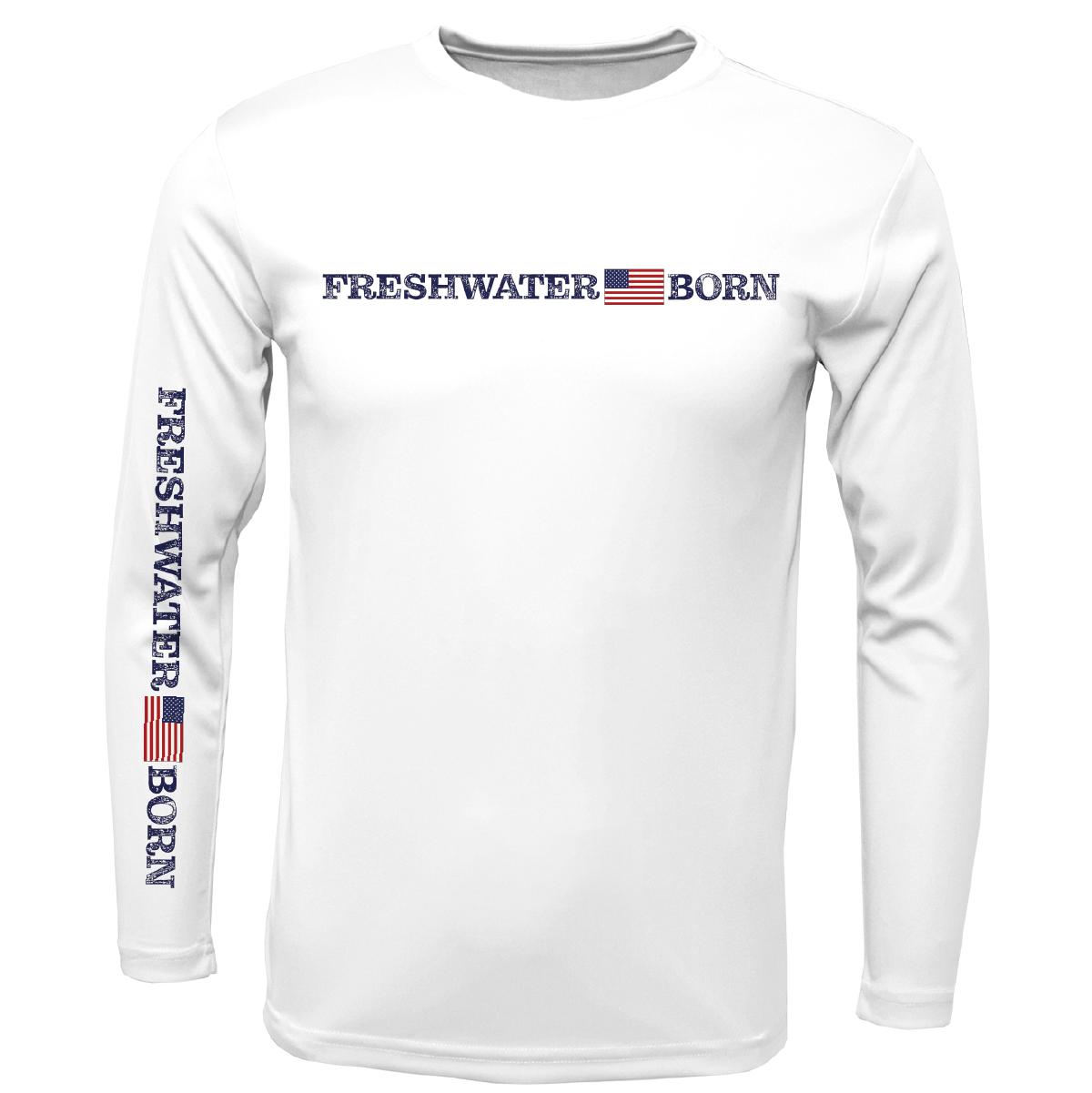 Saltwater Born Florida Freshwater Born Linear Logo Boy's Long Sleeve UPF 50+ Dry - Fit Shirt - Angler's Pro Tackle & Outdoors