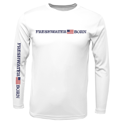 Saltwater Born Florida Freshwater Born Linear Logo Boy's Long Sleeve UPF 50+ Dry - Fit Shirt - Angler's Pro Tackle & Outdoors