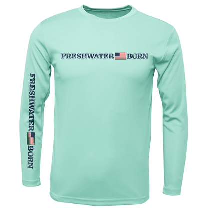 Saltwater Born Florida Freshwater Born Linear Logo Men's Long Sleeve UPF 50+ Dry - Fit Shirt - Angler's Pro Tackle & Outdoors