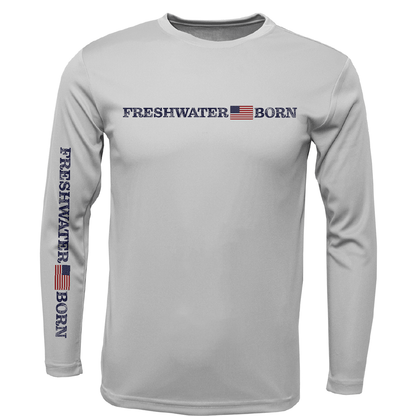 Saltwater Born Florida Freshwater Born Linear Logo Men's Long Sleeve UPF 50+ Dry - Fit Shirt - Angler's Pro Tackle & Outdoors