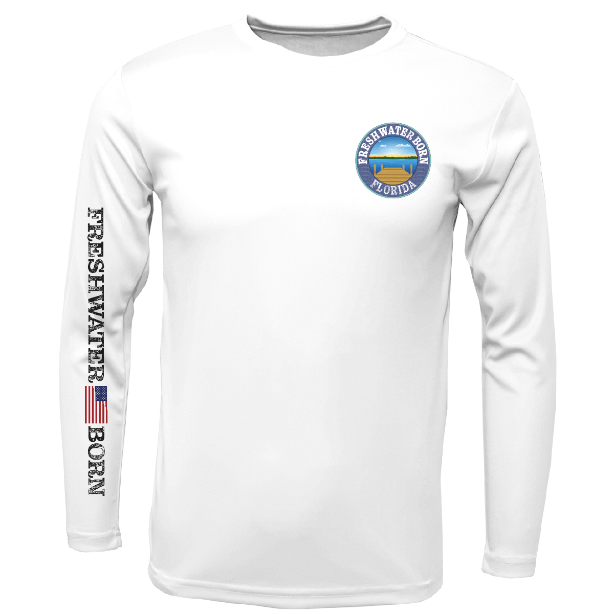 Saltwater Born Florida Freshwater Born "Surrender The Booty" Boy's Long Sleeve UPF 50+ Dry - Fit Shirt - Angler's Pro Tackle & Outdoors