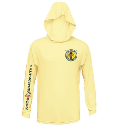 Saltwater Born Florida Keys Realistic Lobster Long Sleeve UPF 50+ Dry - Fit Hoodie - Angler's Pro Tackle & Outdoors