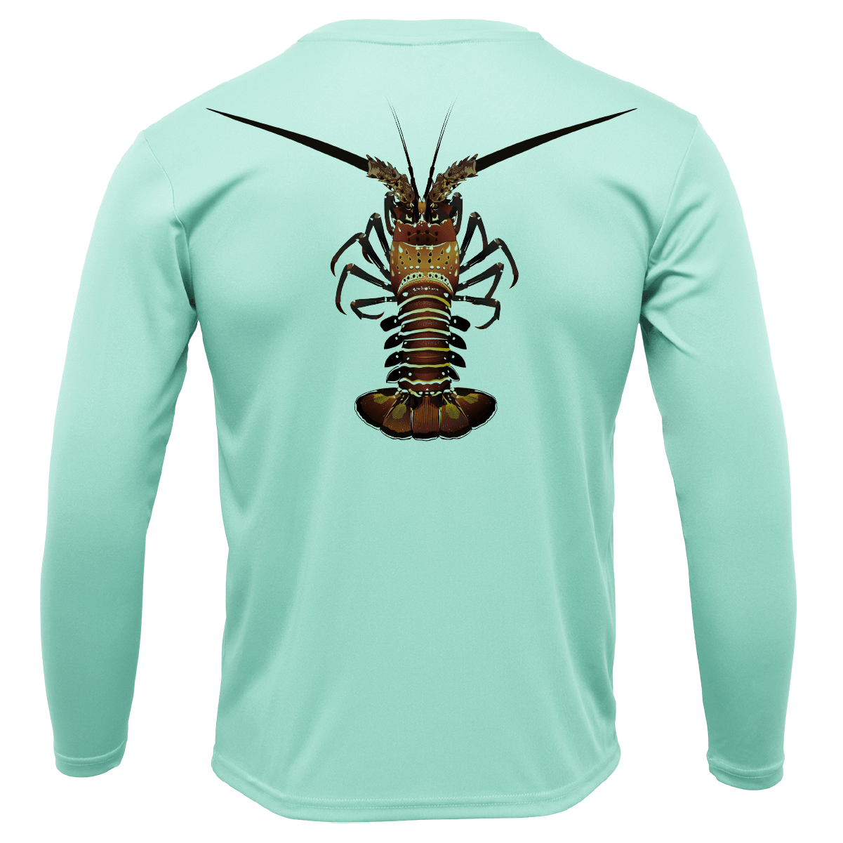 Saltwater Born Florida Keys Realistic Lobster Men's Long Sleeve UPF 50+ Dry - Fit Shirt - Angler's Pro Tackle & Outdoors