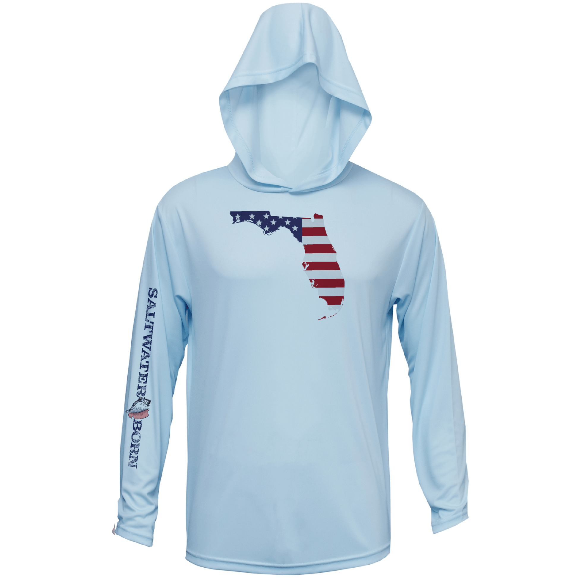 Saltwater Born Florida USA Boys and Girls Long Sleeve UPF 50+ Dry - Fit Hoody - Angler's Pro Tackle & Outdoors