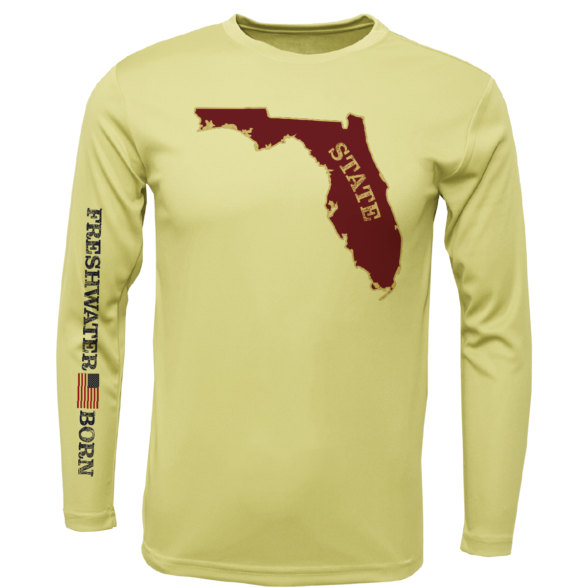 Saltwater Born FSU Garnet and Gold Freshwater Born Boy's Long Sleeve UPF 50+ Dry - Fit Shirt - Angler's Pro Tackle & Outdoors