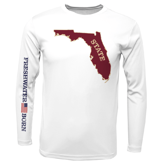 Saltwater Born FSU Garnet and Gold Freshwater Born Boy's Long Sleeve UPF 50+ Dry - Fit Shirt - Angler's Pro Tackle & Outdoors