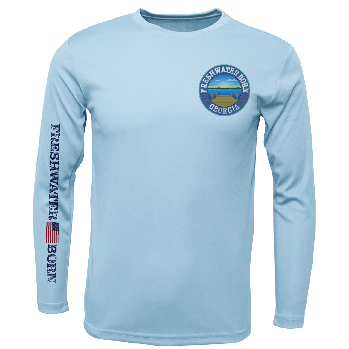 Saltwater Born Georgia Freshwater Born "All For Rum and Rum For All" Men's Long Sleeve UPF 50+ Dry - Fit Shirt - Angler's Pro Tackle & Outdoors