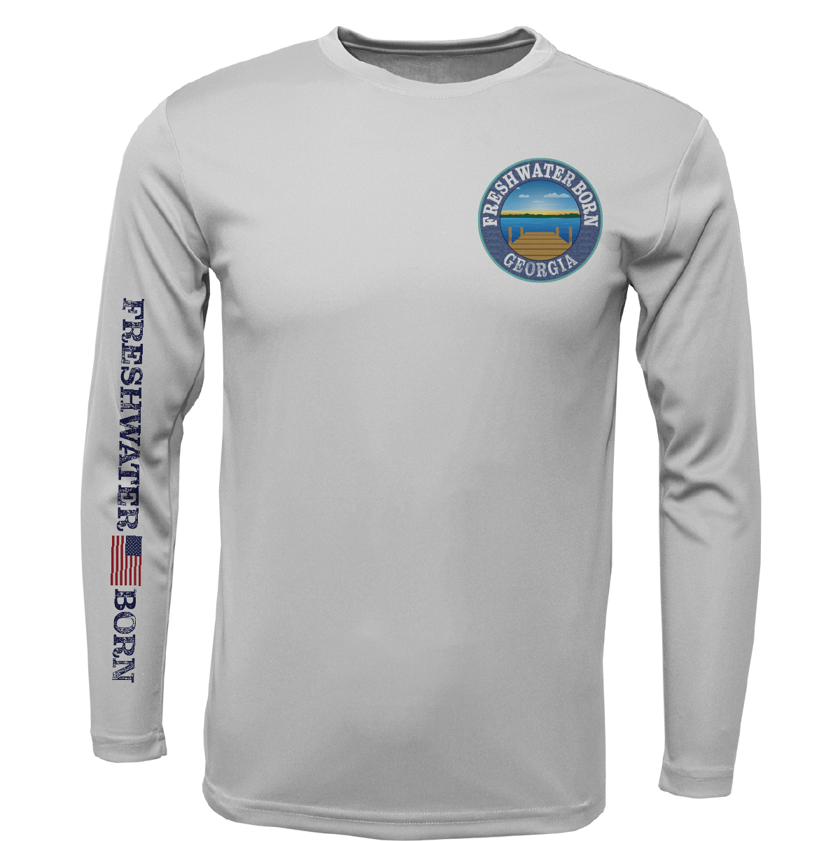 Saltwater Born Georgia Freshwater Born "All For Rum and Rum For All" Men's Long Sleeve UPF 50+ Dry - Fit Shirt - Angler's Pro Tackle & Outdoors