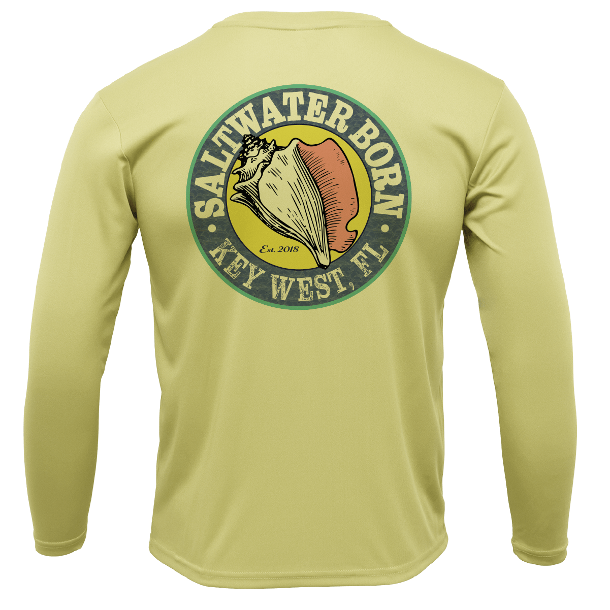 Saltwater Born Grouper on Chest Long Sleeve UPF 50+ Dry - Fit Shirt - Angler's Pro Tackle & Outdoors