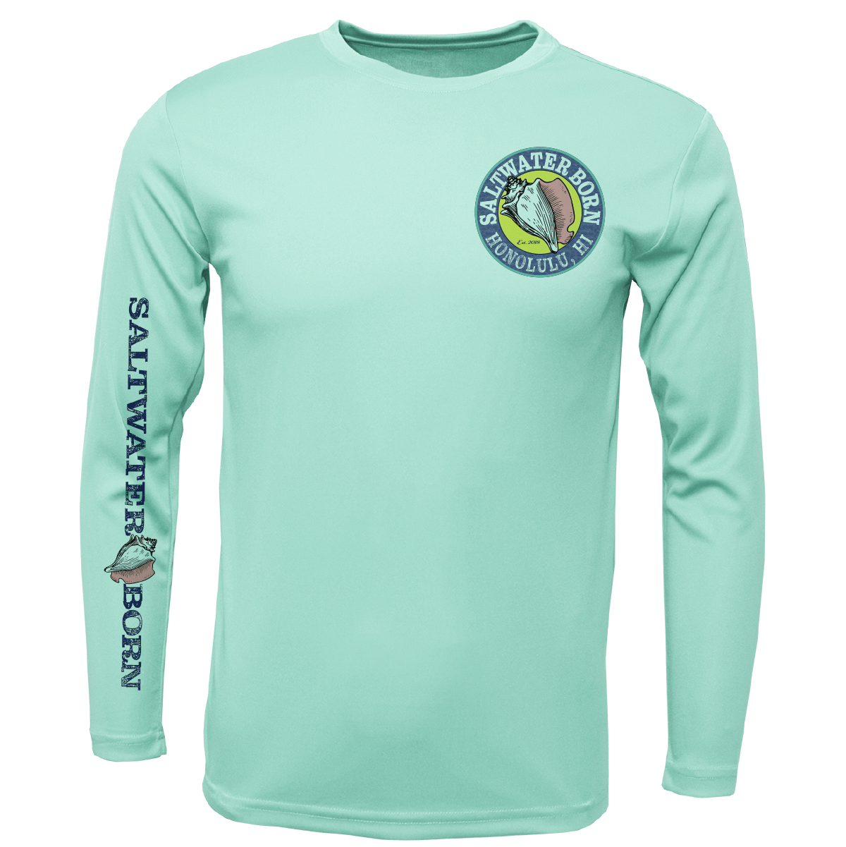 Saltwater Born Honolulu, HI Kraken Long Sleeve UPF 50+ Dry - Fit Shirt - Angler's Pro Tackle & Outdoors