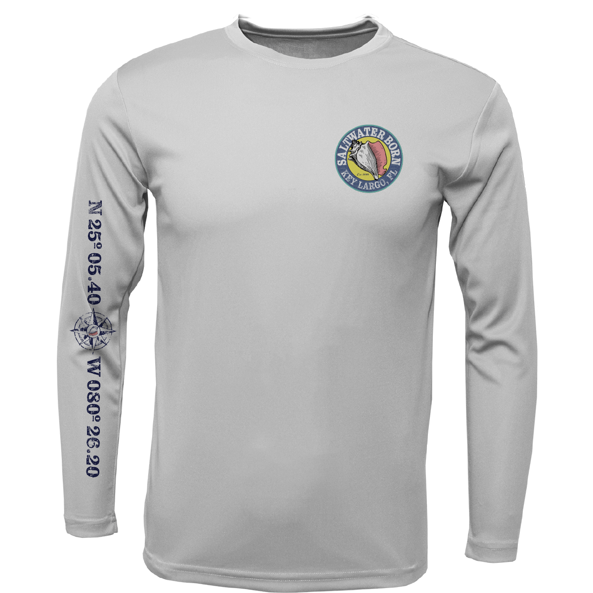 Saltwater Born Key Largo, FL Surrender The Booty Long Sleeve UPF 50+ Dry - Fit Shirt - Angler's Pro Tackle & Outdoors