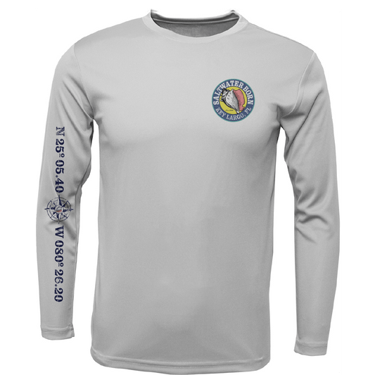 Saltwater Born Key Largo, FL Surrender The Booty Long Sleeve UPF 50+ Dry - Fit Shirt - Angler's Pro Tackle & Outdoors