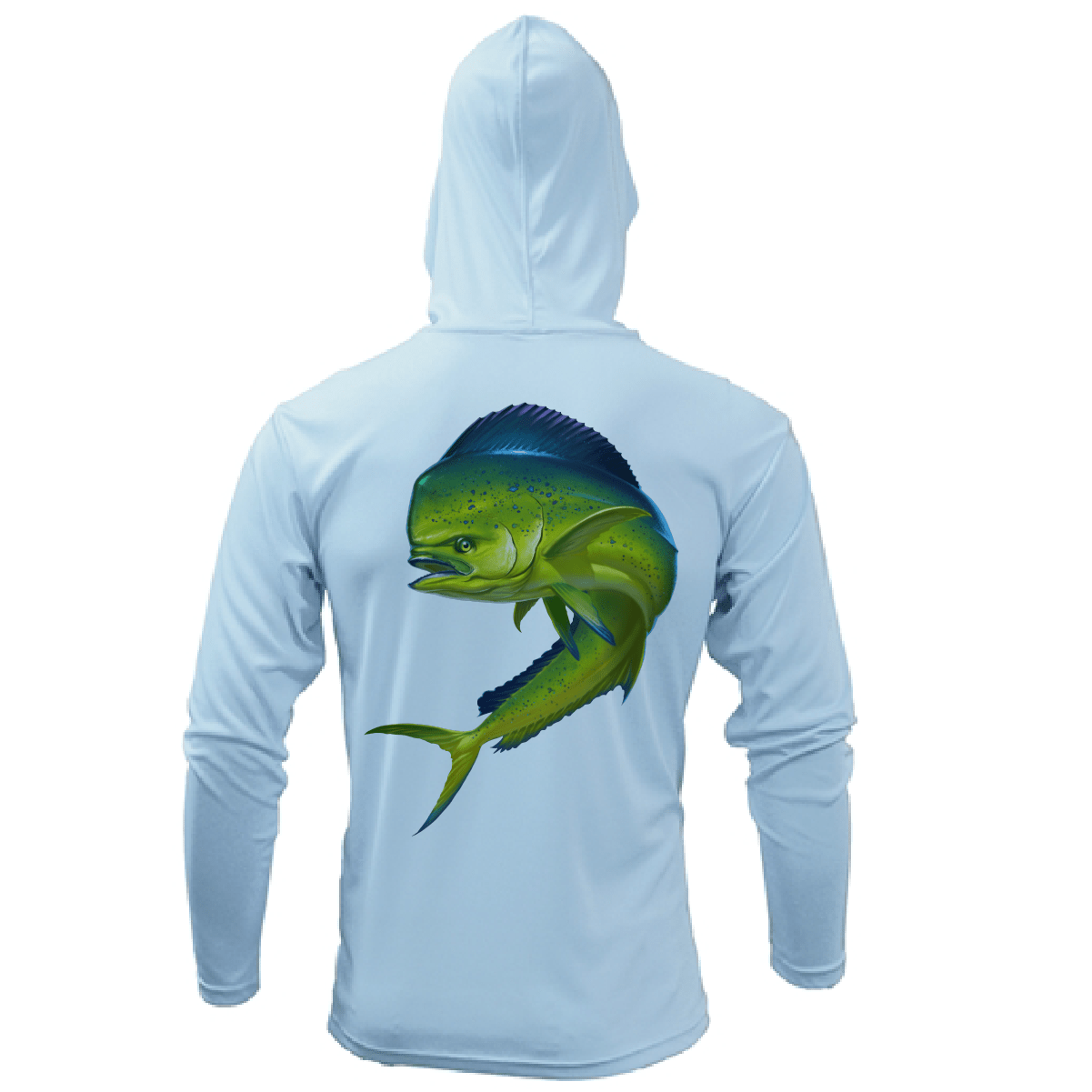 Saltwater Born Key West, FL Action Mahi Long Sleeve UPF 50+ Dry - Fit Hoodie - Angler's Pro Tackle & Outdoors