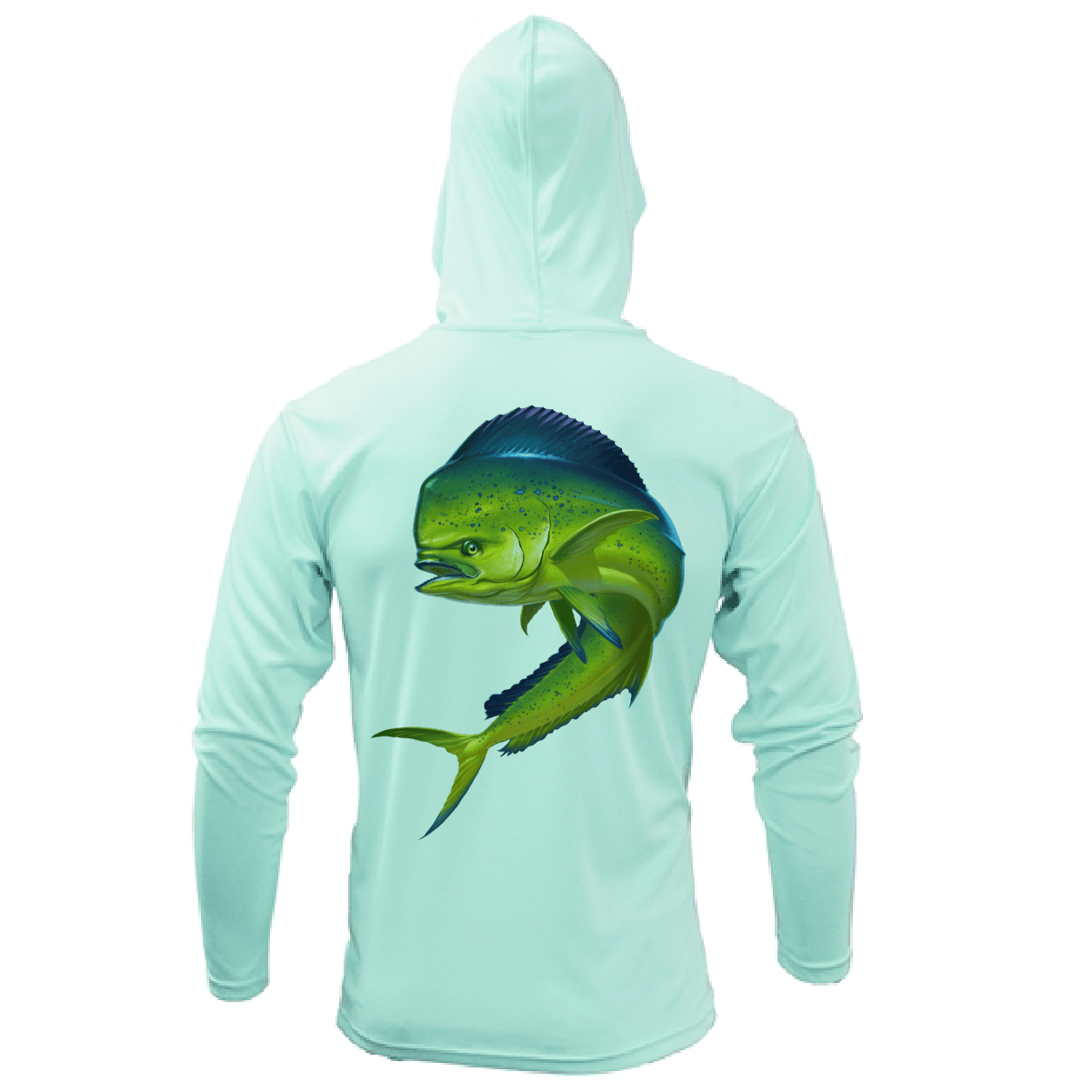 Saltwater Born Key West, FL Action Mahi Long Sleeve UPF 50+ Dry - Fit Hoodie - Angler's Pro Tackle & Outdoors