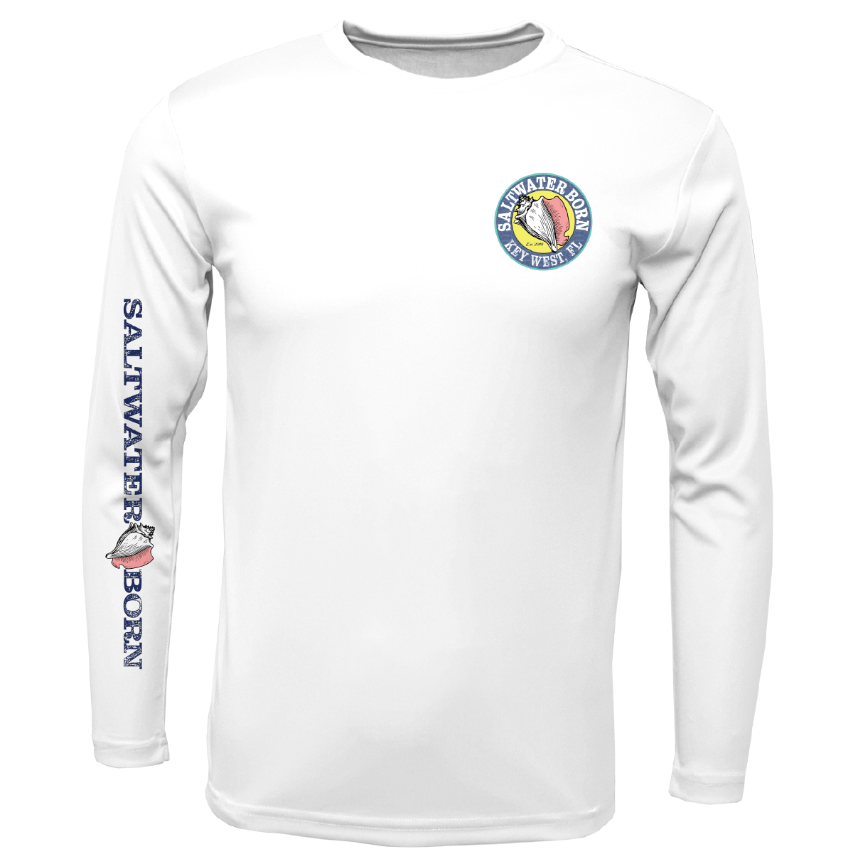 Saltwater Born Key West, FL Action Mahi Long Sleeve UPF 50+ Dry - Fit Shirt - Angler's Pro Tackle & Outdoors