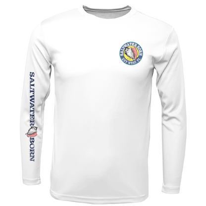 Saltwater Born Key West, FL Action Mahi Long Sleeve UPF 50+ Dry - Fit Shirt - Angler's Pro Tackle & Outdoors