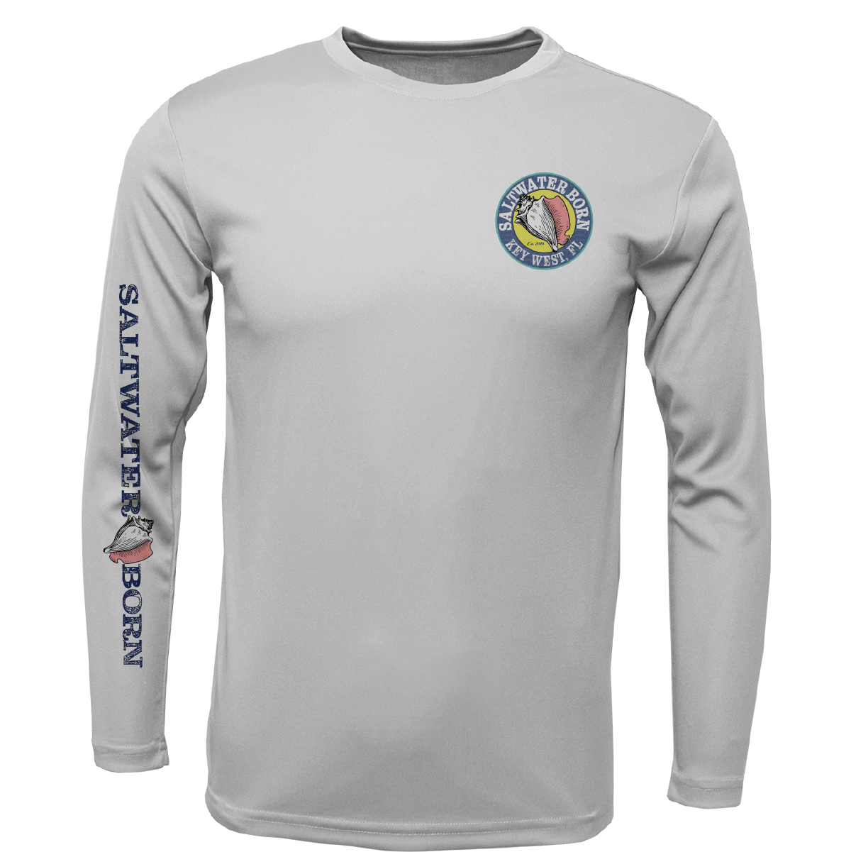 Saltwater Born Key West, FL Action Mahi Long Sleeve UPF 50+ Dry - Fit Shirt - Angler's Pro Tackle & Outdoors