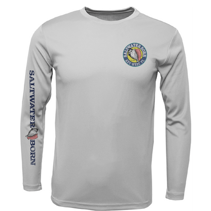 Saltwater Born Key West, FL Action Mahi Long Sleeve UPF 50+ Dry - Fit Shirt - Angler's Pro Tackle & Outdoors