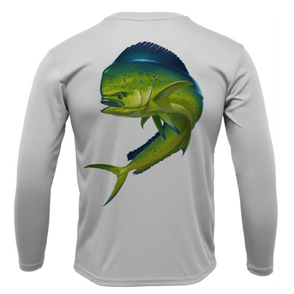 Saltwater Born Key West, FL Action Mahi Long Sleeve UPF 50+ Dry - Fit Shirt - Angler's Pro Tackle & Outdoors