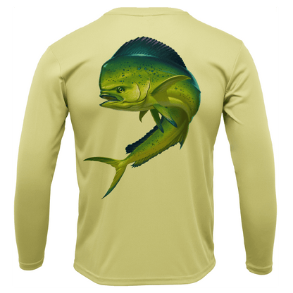 Saltwater Born Key West, FL Action Mahi Long Sleeve UPF 50+ Dry - Fit Shirt - Angler's Pro Tackle & Outdoors