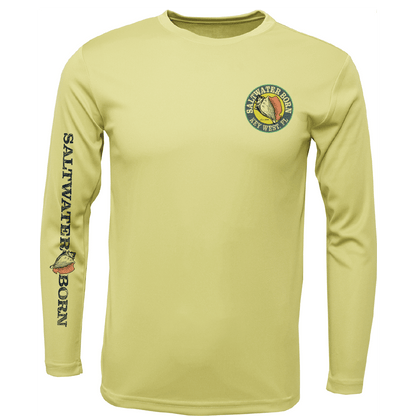 Saltwater Born Key West, FL Action Mahi Long Sleeve UPF 50+ Dry - Fit Shirt - Angler's Pro Tackle & Outdoors