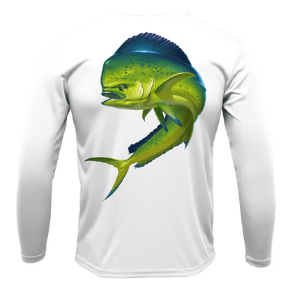 Saltwater Born Key West, FL Action Mahi Long Sleeve UPF 50+ Dry - Fit Shirt - Angler's Pro Tackle & Outdoors