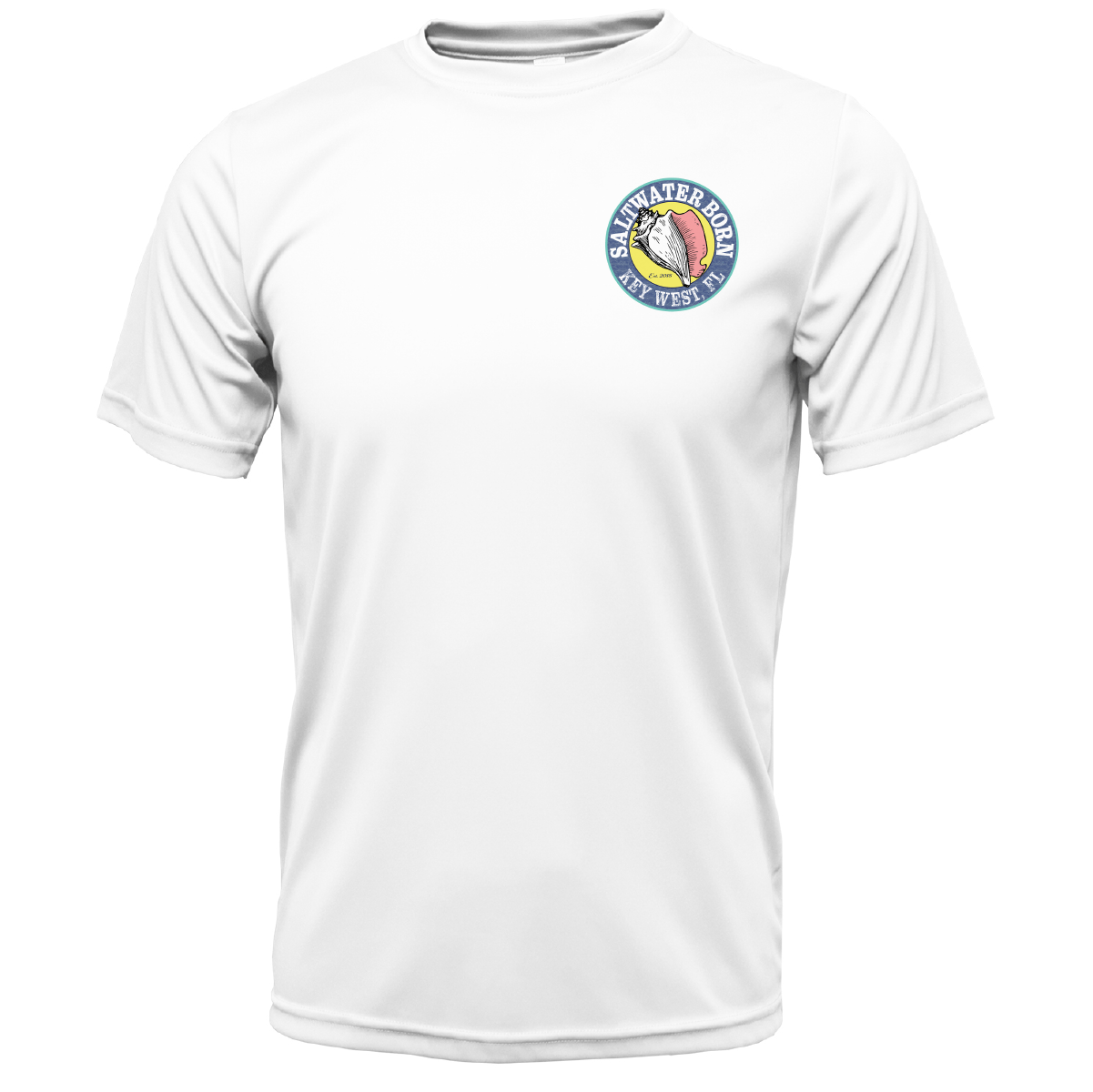 Saltwater Born Key West, FL "All For Rum and Rum For All" Men's Short Sleeve UPF 50+ Dry - Fit Shirt - Angler's Pro Tackle & Outdoors