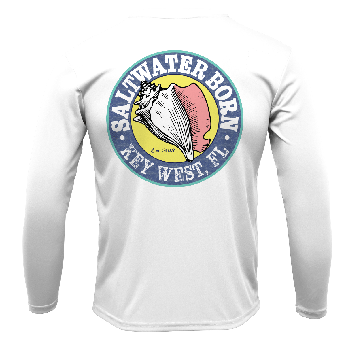 Saltwater Born Key West, FL Florida Flag Long Sleeve UPF 50+ Dry - Fit Shirt - Angler's Pro Tackle & Outdoors