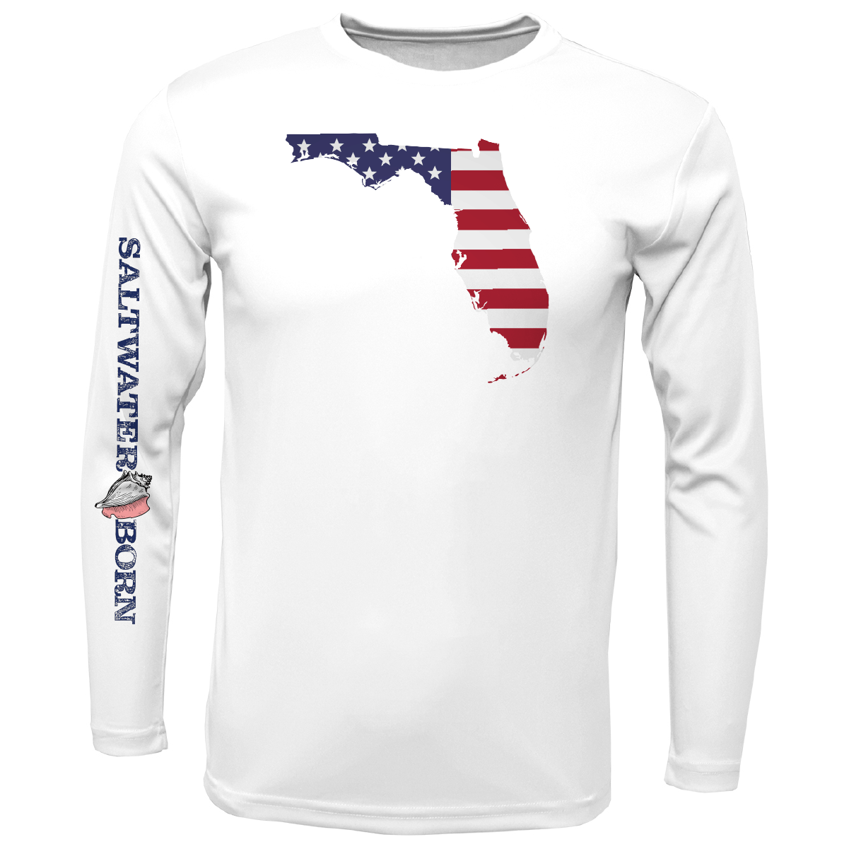 Saltwater Born Key West, FL Florida USA Boy's Long Sleeve UPF 50+ Dry - Fit Shirt - Angler's Pro Tackle & Outdoors