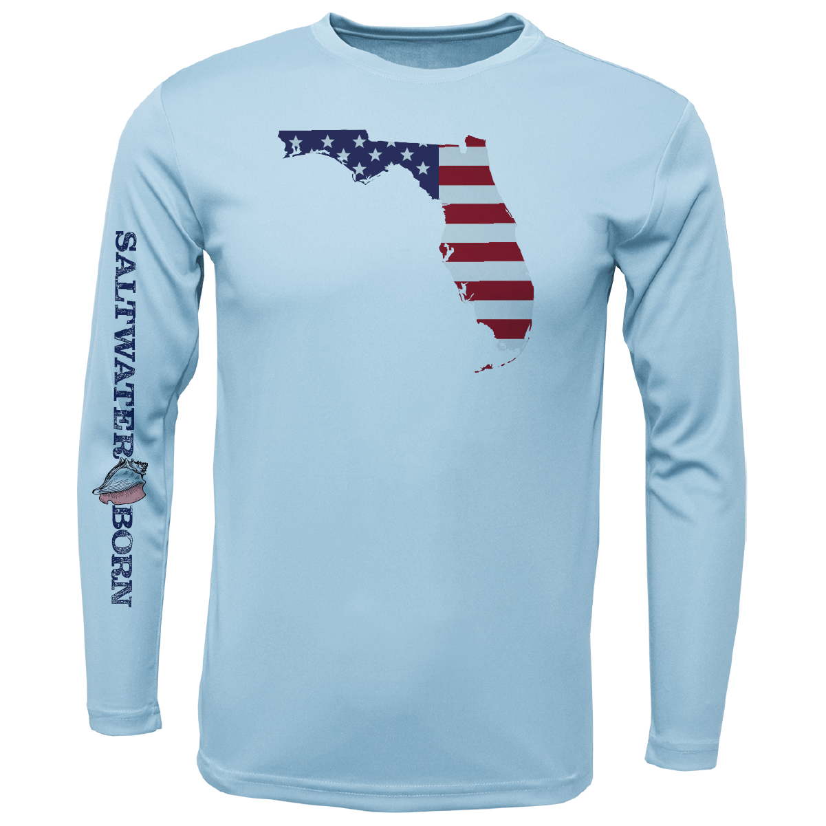 Saltwater Born Key West, FL Florida USA Boy's Long Sleeve UPF 50+ Dry - Fit Shirt - Angler's Pro Tackle & Outdoors