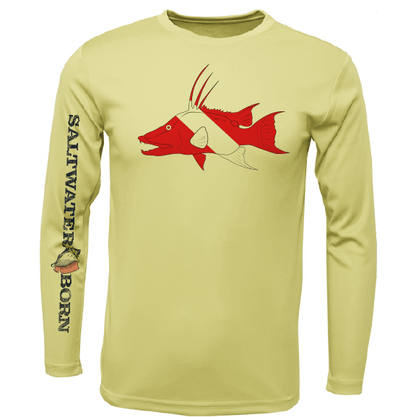 Saltwater Born Key West, FL Hogfish Diver Long Sleeve UPF 50+ Dry - Fit Shirt - Angler's Pro Tackle & Outdoors