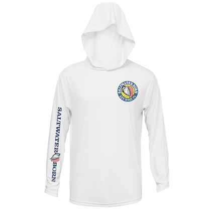 Saltwater Born Key West, FL Island Time Long Sleeve UPF 50+ Dry - Fit Hoodie - Angler's Pro Tackle & Outdoors