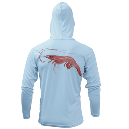 Saltwater Born Key West, FL Jumbo Shrimp Long Sleeve UPF 50+ Dry - Fit Hoodie - Angler's Pro Tackle & Outdoors