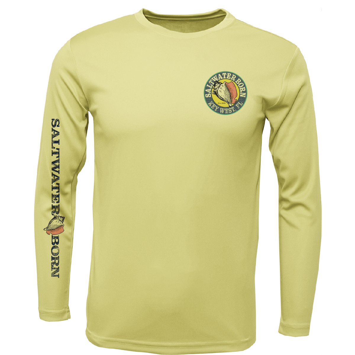 Saltwater Born Key West, FL Jumbo Shrimp Long Sleeve UPF 50+ Dry - Fit Shirt - Angler's Pro Tackle & Outdoors