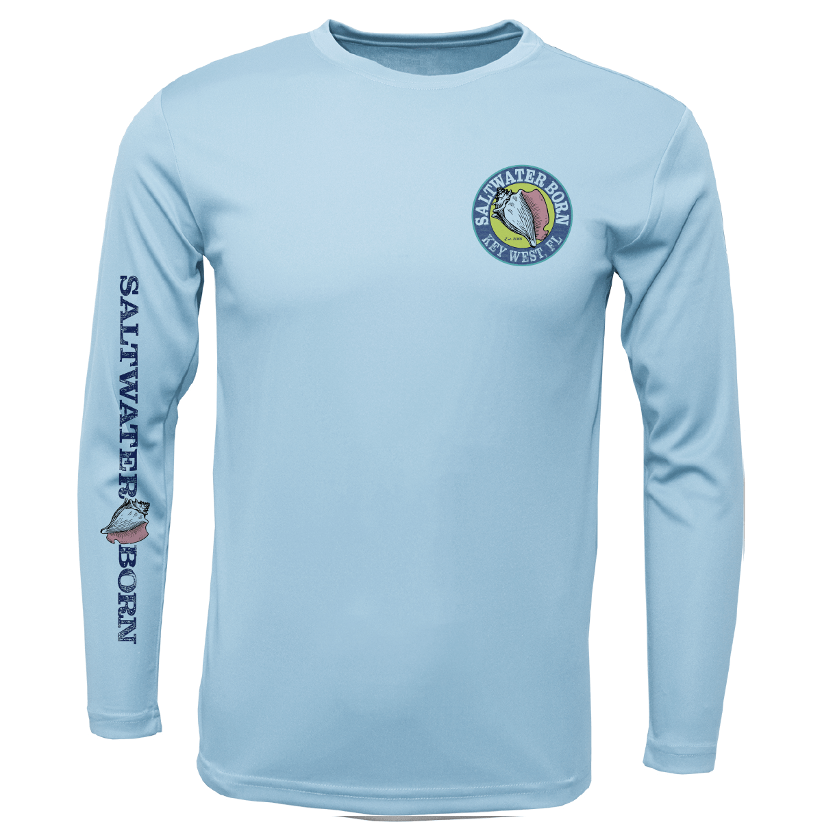 Saltwater Born Key West, FL Jumbo Shrimp Long Sleeve UPF 50+ Dry - Fit Shirt - Angler's Pro Tackle & Outdoors