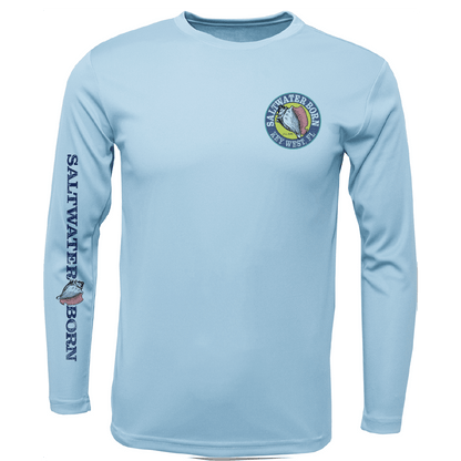 Saltwater Born Key West, FL Jumbo Shrimp Long Sleeve UPF 50+ Dry - Fit Shirt - Angler's Pro Tackle & Outdoors