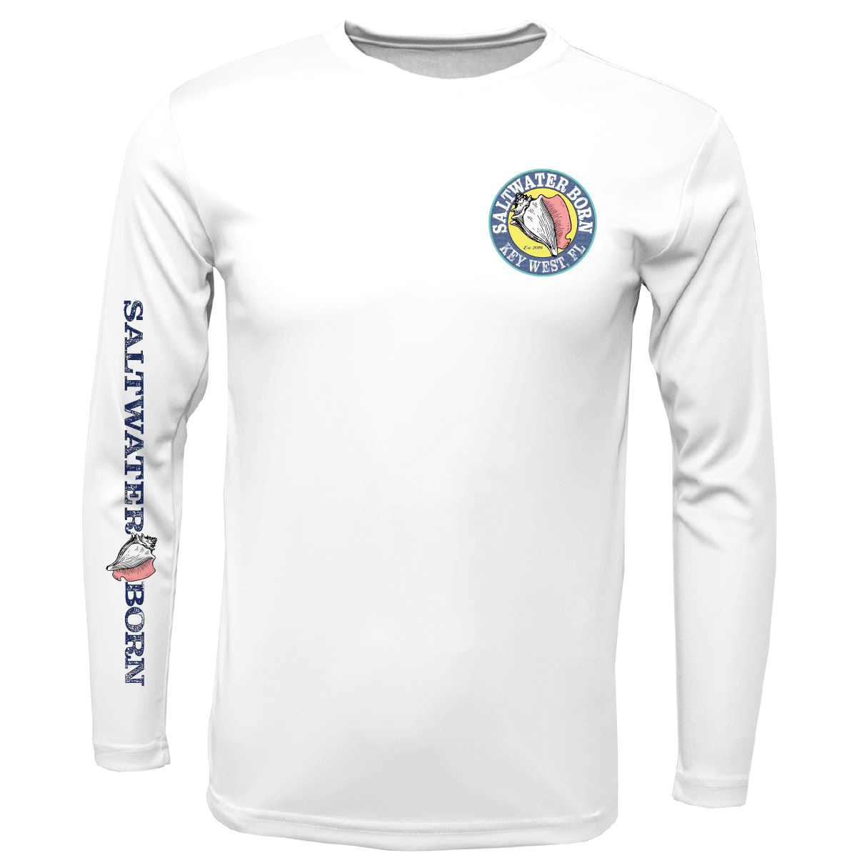 Saltwater Born Key West, FL Jumbo Shrimp Long Sleeve UPF 50+ Dry - Fit Shirt - Angler's Pro Tackle & Outdoors