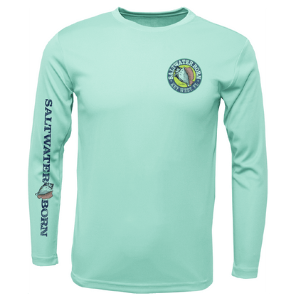 Saltwater Born Key West, FL Kraken Long Sleeve UPF 50+ Dry - Fit Shirt - Angler's Pro Tackle & Outdoors