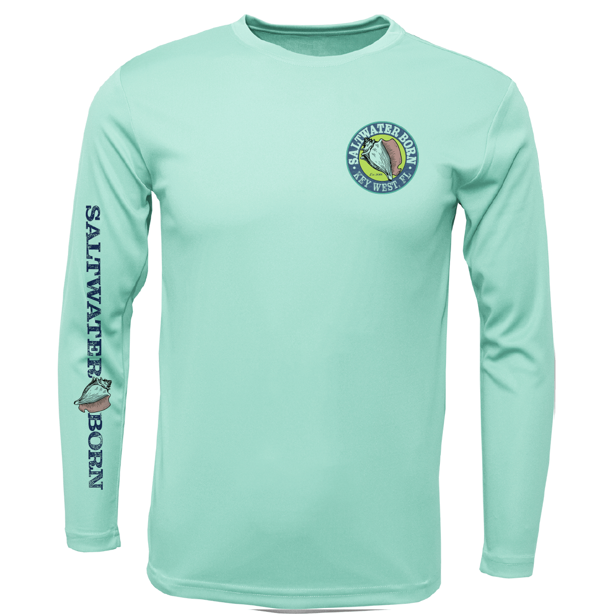 Saltwater Born Key West, FL Mahi Long Sleeve UPF 50+ Dry - Fit Shirt - Angler's Pro Tackle & Outdoors