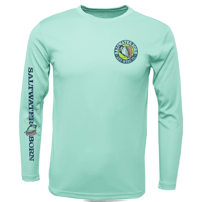 Saltwater Born Key West, FL Mahi Long Sleeve UPF 50+ Dry - Fit Shirt - Angler's Pro Tackle & Outdoors