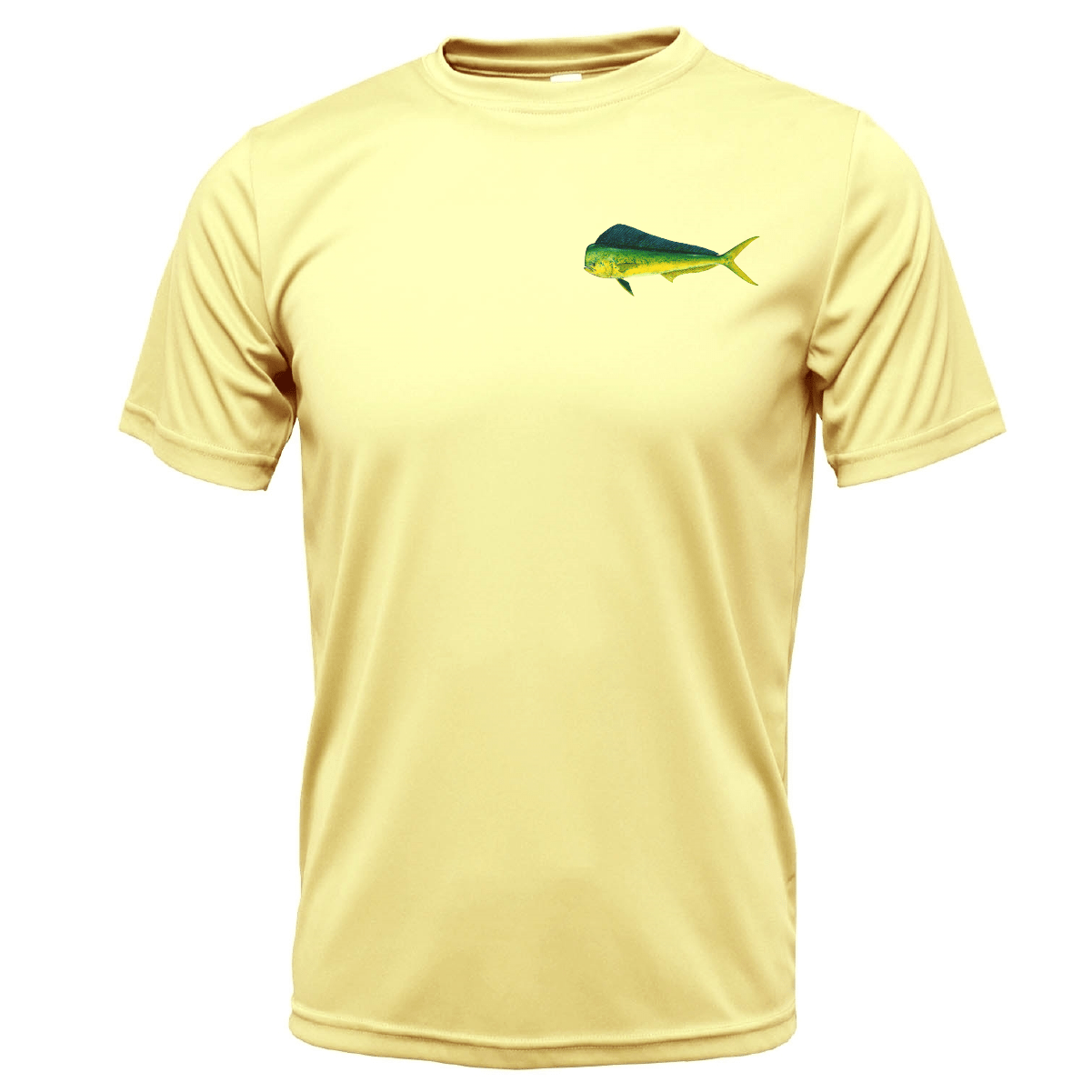 Saltwater Born Key West, FL Mahi on Chest Short Sleeve UPF 50+ Dry - Fit Shirt - Angler's Pro Tackle & Outdoors