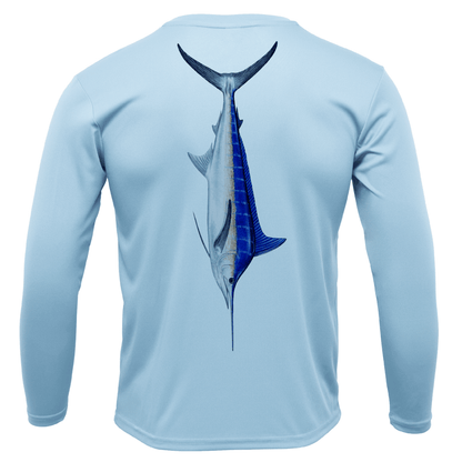 Saltwater Born Key West, FL Marlin Boy's Long Sleeve UPF 50+ Dry - Fit Shirt - Angler's Pro Tackle & Outdoors